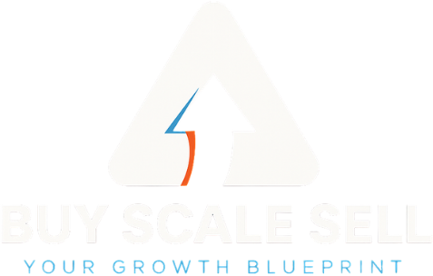 Logo with upward arrow and text